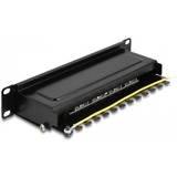 DeLOCK 10" Patchpanel 8 Port Cat.6A schwarz, 1 HE