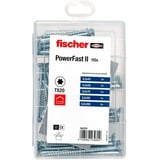 fischer Meisterbox PowerFast II Senkkopf TG TX, Schrauben-Set 110 Teile, Teilgewinde, verzinkt