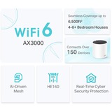 TP-Link AX3000 Whole Home Mesh Wi-Fi 6 System, Router weiß