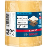 Bosch Expert C470 Schleifblatt, 93mm, K120 5 Meter Rolle, für Schwingschleifer, zum Handschleifen