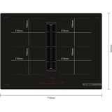 Bosch Set PVQ711HGA6 (HEZ9VDSB4 + PVQ711H26E), Autarkes Kochfeld schwarz, 70 cm, mit integriertem Dunstabzug, Home Connect