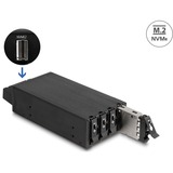 DeLOCK Slim Bay Wechselrahmen für 4 x M.2 NVMe SSD mit Slim SAS SFF-8654 Anschluss 