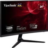 ViewSonic VX2418C, Gaming-Monitor 60 cm (24 Zoll), schwarz (matt), FullHD, VA, Curved, Free-Sync Premium, 165Hz Panel