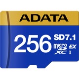 ADATA Premier Extreme microSDXC 256 GB, Speicherkarte blau/gelb, SD Express, UHS-I U3, Class 10, V30