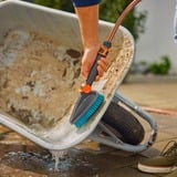 GARDENA Cleansystem Handbürste M hard, Waschbürste grau/türkis, umlaufende Weichkunststoffleiste