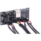 Alphacool Front I/O-Panel mit USB 2.0/ und Kabelsatz, Frontpanel für Servergehäuse