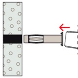 fischer Hohlraum-Metalldübel HM 6x65 S silber, 50 Stück, mit metrischer Schraube