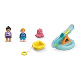 PLAYMOBIL 71687 Junior Aqua: Badeinsel mit Wasserrutsche, Konstruktionsspielzeug 