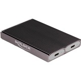 DeLOCK Externes USB Type-C Dual Combo Gehäuse für 2 x M.2 N, Laufwerksgehäuse grau