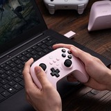 8BitDo Ultimate 2.4G, Gamepad rosa, Hall Effect Joysticks, inkl. Ladestation