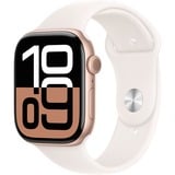 Apple Watch Series 10, Smartwatch roségold, Aluminium, 46 mm, Sportarmband blassrosa M/L, Cellular