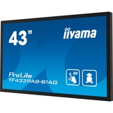 iiyama ProLite TF4339AS-B1AG, Public Display schwarz (matt), UltraHD/4K, IPS, Touchscreen