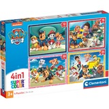 Clementoni Supercolor 4 in 1 - Paw Patrol, Puzzle 4 Puzzle (12-24 Teile)