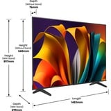 Hisense 65E6NT, LED-Fernseher 164 cm (65 Zoll), schwarz, UltraHD/4K, HDR, Triple Tuner