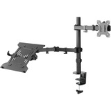 goobay Monitorhalterung mit Laptop-Arm Flex schwarz, für Monitore von 13" - 32" (33 - 81cm)