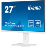 iiyama ProLite XUB2797QSN-W1, LED-Monitor 68.5 cm (27 Zoll), weiß (matt), WQHD, IPS, Adaptive Sync, USB-C Dock, RJ 45, 100Hz Panel