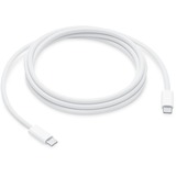 Apple USB 2.0 Ladekabel, USB-C Stecker > USB-C Stecker weiß, 2 Meter, gesleevt, Laden mit bis zu 240 Watt