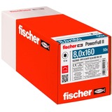 fischer Holzbauschraube PowerFull II 8,0x160 ZK TX VG 50 Stück, Vollgewinde, verzinkt