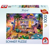 Schmidt Spiele Jeff Haynie: Mit dem Wohnwagen am Meer, Puzzle 1000 Teile