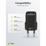 goobay Apple Lightning / USB-C PD-Ladeset 30 Watt, Ladegerät schwarz, 1 Meter Kabel, PD