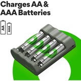 GP Batteries USB Akkuladegerät B441, mit 4 Ladeslots grau, inkl. 4x GP Akkus AAA 850mAh
