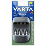 VARTA Eco Charger, Ladegerät inkl. 4x Mignon, AA, 2100 mAh