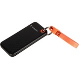 Verbatim Pocket SSD 1 TB, Externe SSD schwarz/orange, USB-C 3.2 Gen 2 (10 Gbit/s), mit Schlüsselring und Kabelhalter