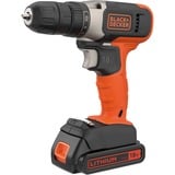 BLACK+DECKER Akku-Bohrschrauber BCD001C1, 18Volt orange/schwarz, Li-Ionen Akku 1,5Ah