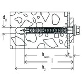 fischer Langschaftdübel DuoXpand 10x100 FUS R hellgrau/rot, 50 Stück