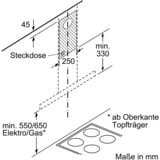 Bosch DWB96BC50 Serie 2, Dunstabzugshaube edelstahl