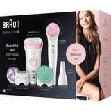 Braun Silk-épil 9-995 SensoSmart Beauty Set 9, Epiliergerät weiß/roségold