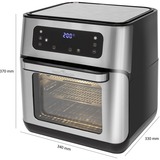 ProfiCook Heißluftfritteuse PC-FR 1200 H edelstahl/schwarz, 1.500 Watt, Kapazität 11 Liter