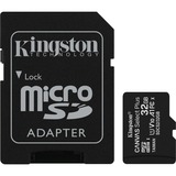 Kingston Canvas Select Plus 32 GB microSDHC, Speicherkarte schwarz, UHS-I U1, Class 10, V10, A1