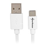 Sharkoon USB 2.0 Kabel, USB-A Stecker > USB-C Stecker weiß, 3 Meter