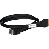 Icy Dock Kabel SlimSAS x8 SFF-8654 > 2x OCuLink x4 SFF-8611 schwarz, 50cm