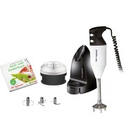 Unold Stabmixer ESGE-Zauberstab M 180 Jubiläum, Edition Petticoat weiß/schwarz, 180 Watt, mit 3 Messern, Processor und Zauberbasis