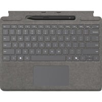 Microsoft Surface Pro Keyboard mit Slim Pen, Tastatur platin, DE-Layout, für Surface Pro (11. Edition)/10 for Business/9/8