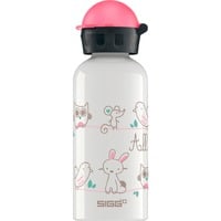 SIGG Alu All My Friends 0,4 Liter, Trinkflasche weiß