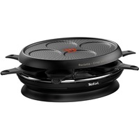 Tefal RE3208 2-in-1 Store'In, Raclette schwarz, 1050 Watt, für 8 Personen