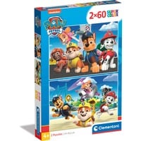 Clementoni Supercolor - Paw Patrol, Puzzle  2x 60 Teile