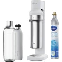 SodaStream Wassersprudler sodaTRIO weiß, inkl. Glasflasche, Edelstahlflasche, CO₂-Zylinder