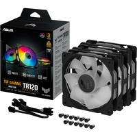 ASUS TUF GAMING TR120 ARGB, Gehäuselüfter schwarz/transparent, Reverse Blade, 3er Pack