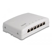 DeLOCK Mini Desktop Patchpanel 6 Port Cat.6a grau