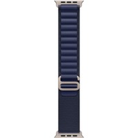 Apple 49 mm Alpine Loop, Uhrenarmband dunkelblau/titan, Größe S