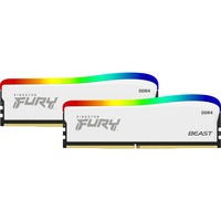 Kingston FURY DIMM 16 GB DDR4-3200 (2x 8 GB) Dual-Kit, Arbeitsspeicher weiß, KF432C16BWAK2/16, Beast RGB, INTEL XMP