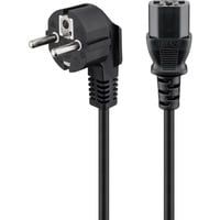 goobay Kaltgeräte-Anschlusskabel C13 >  Schutzkontakt-Stecker schwarz, 1,5 Meter, abgewinkelter Stecker