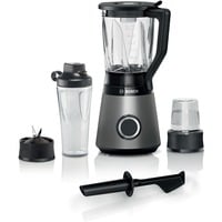 Bosch Serie 4 Standmixer VitaPower MMB6177S silber/schwarz, 1.200 Watt, 1,5 Liter, mit Zerkleinerer und ToGo Mixbecher