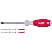 Wiha Dübellochschläger-Set SoftFinish, Schraubendreher rot/grau, 6mm, inkl. 4 Dübel