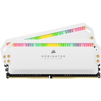 Corsair DIMM 16 GB DDR4-3200 (2x 8 GB) Dual-Kit, Arbeitsspeicher weiß, CMT16GX4M2E3200C16W, Dominator Platinum RGB, INTEL XMP