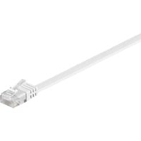 goobay Patchkabel RJ45 Stecker > RJ45 Stecker CAT.6 U/UTP weiß, 1 Meter, Flachkabel